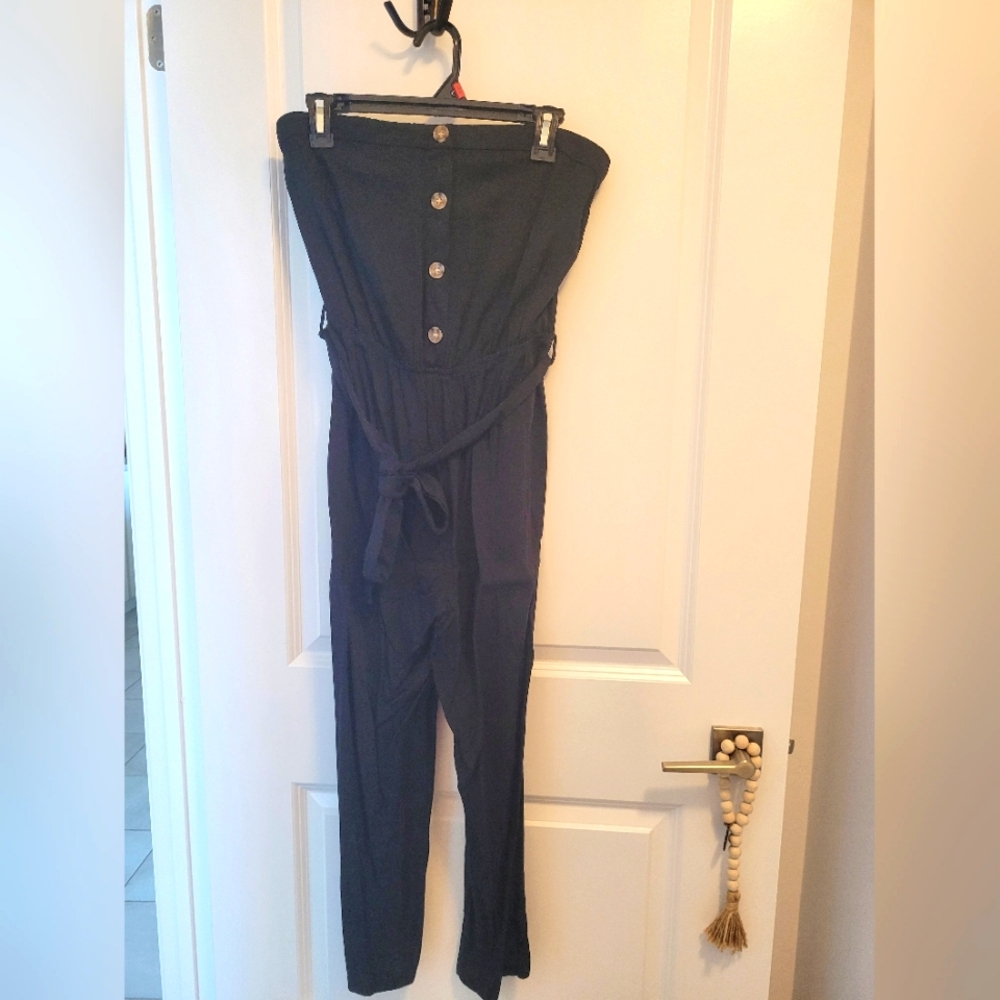 Black Button-Up Jumpsuit